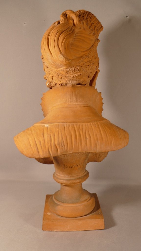 Madame De Récamier, Terracotta Bust By Jonchery, Late Nineteenth Time-photo-8