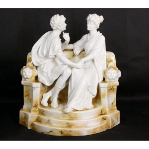 The Galante Conversation, German Porcelain Group Altenburg Saxony, 1900 Period