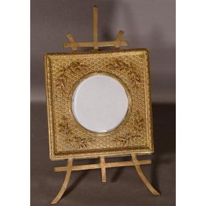 Photo Frame In Bronze And Brass Easel Style, Early Twentieth Time