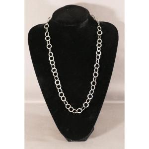 Vintage Chain Necklace In Sterling Silver, 1970s