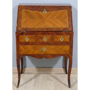 Louis XV Sloping Desk Stamped In Marquetry 18th Century