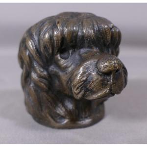 Henri Auguste Payen, Automobile Mascot, The Dog In Silver Bronze, Early 20th Century