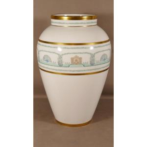 Bernardaud, Folie De Bagatelle, Grand Vase En Porcelaine De Limoges