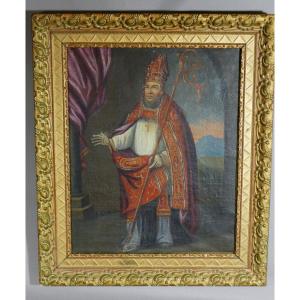 18th Century Portrait Of A Bishop, Oil Painting On Canvas