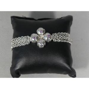 Kenzo, bracelet argent massif 925 et verroteries, vers 1980