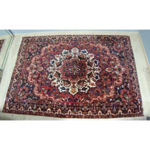 3.05m*2.16m, grand tapis persan en laine vintage des années 70 Bakthiar