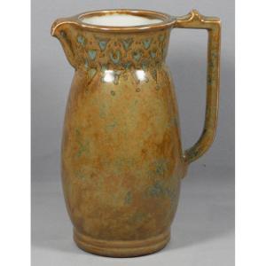 Camille Tharaud Limoges, rare broc à eau, pichet en porcelaine Art Déco