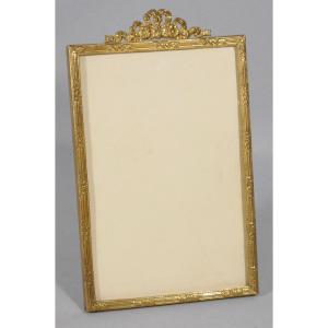 Louis XVI Style Brass Photo Frame, Early 20th Century