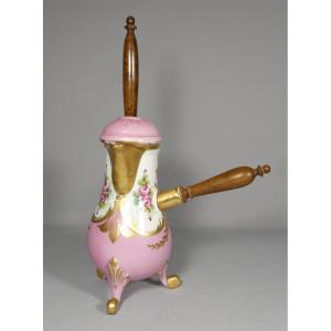 Limoges Porcelain Chocolate Pot Hand-painted With Roses