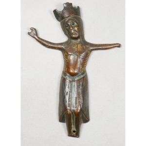 Limoges XIII ème siècle, Christ en cuivre émaillé en champlevé, émail, émaux, Moyen-âge