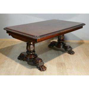 Rosewood Dining Or Library Table, England Early 19th Century
