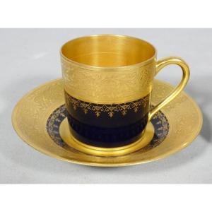 Incrustation d'or, tasse de collection en porcelaine de Limoges, possibilité 4, prix pour 1