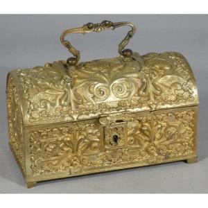 Coffret en bronze doré de style néo-gothique, XIXe siècle