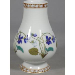Haviland Princesse Eugénie, vase en porcelaine de Limoges style Napoléon III