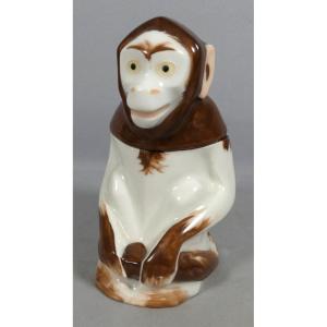 Édouard-Marcel Sandoz – Pot à tabac « Petit singe » en porcelaine de Limoges –Théodore Haviland