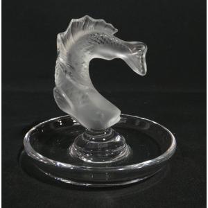 Lalique France – Fish-shaped Trinket Dish In Satin-finish Crystal
