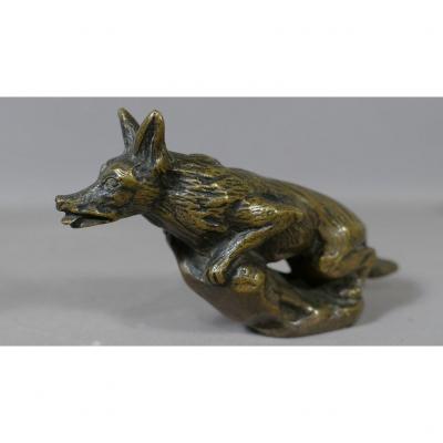 Wolf Dog, Animal Bronze, Automobile Mascot? Signed H Payen