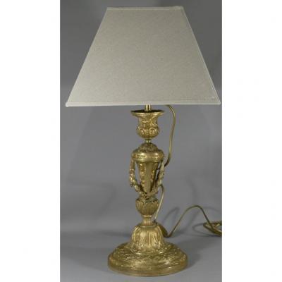 Lampe De Style Louis XVI En Bronze Doré époque XIX ème