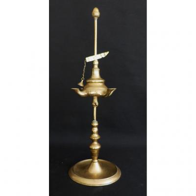 Lampe à Huile Florentine En Bronze, Italie, Fin XVIII ème