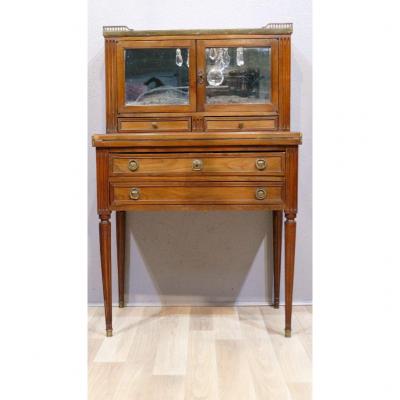 Bonheur Du Jour Louis XVI, Cherrywood Storage Desk, XIXth Century