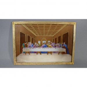 The Last Supper, The Last Supper After Leonardo Da Vinci, Hand Painting On Porcelain, XIX