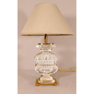 Maison Baguès, Lamp In Brass And Crystal Baluster Shape, Circa 1960