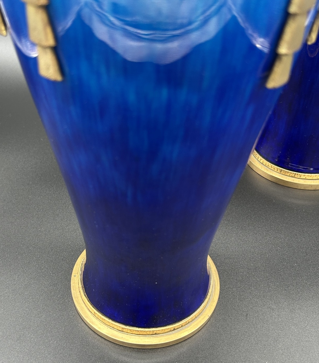 Pair Of Sèvres Vases By Paul Millet -photo-4