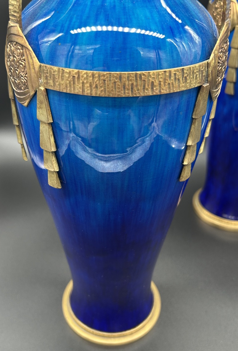 Pair Of Sèvres Vases By Paul Millet -photo-5
