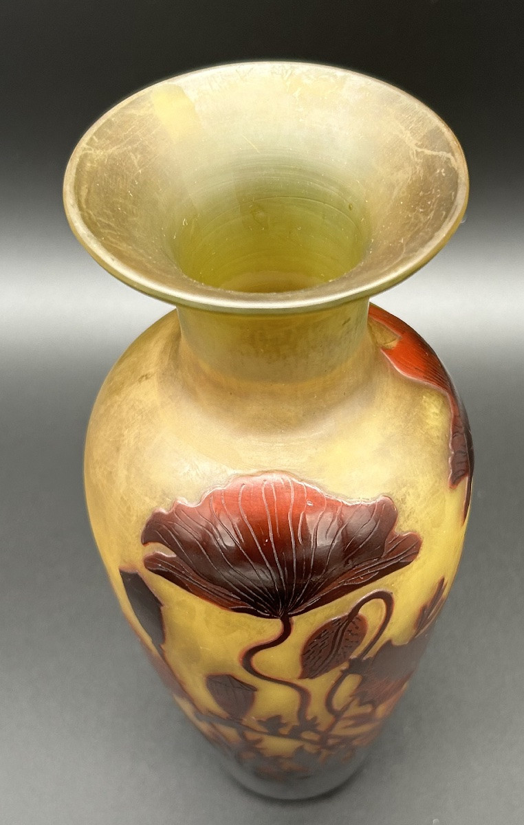 Vase en pâte de verre signé Paul Nicolas D’Argental-photo-2