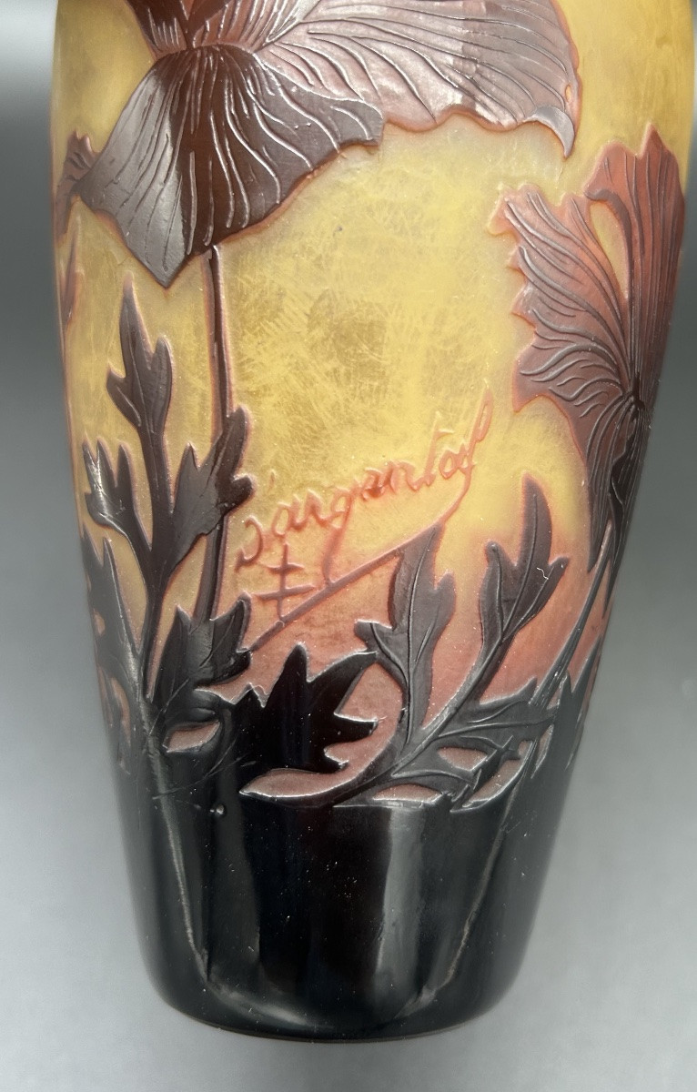Vase en pâte de verre signé Paul Nicolas D’Argental-photo-3