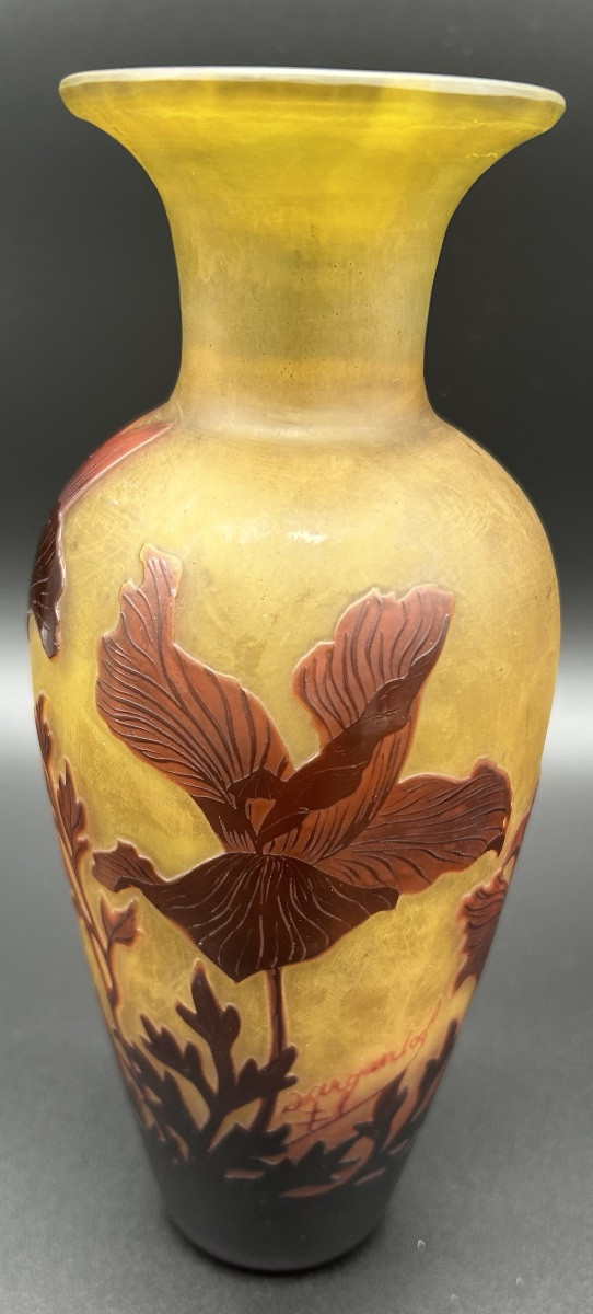 Vase en pâte de verre signé Paul Nicolas D’Argental-photo-2