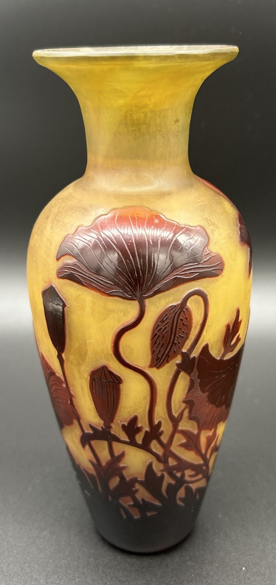 Vase en pâte de verre signé Paul Nicolas D’Argental