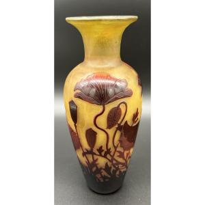 Vase en pâte de verre signé Paul Nicolas D’Argental