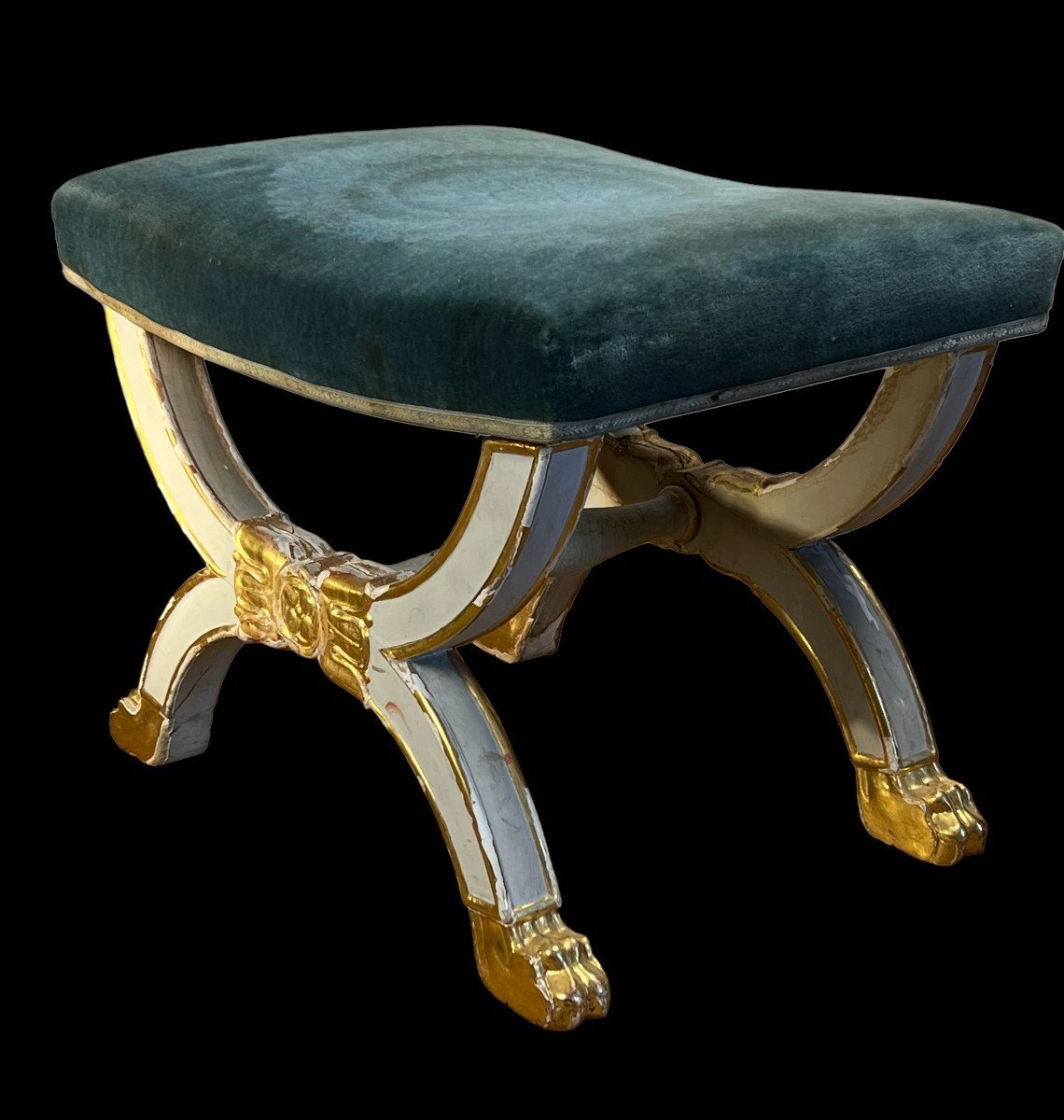 Curule Stool Late 19th Stamped -photo-7