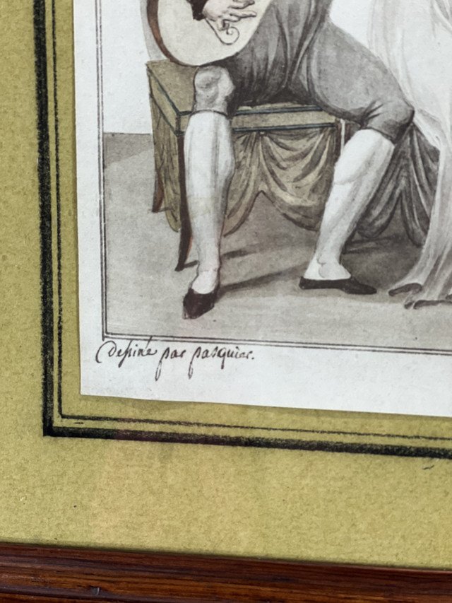 18th Century Drawing / Watercolor By Pierre Pasquier 1731-1806-photo-2