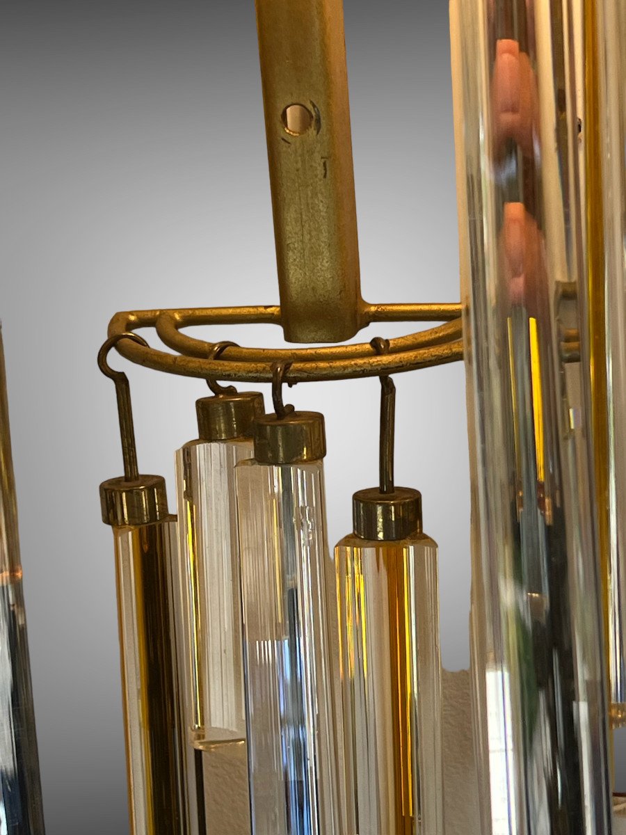 Pair Of Crystal Sconces Called "cascade" Vintage Murano By Paolo Venini-photo-7