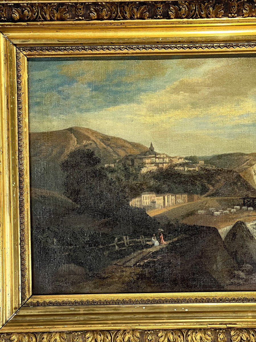 Painting / Oil On Canvas / Painting / French School Of The Nineteenth "seaside"-photo-4