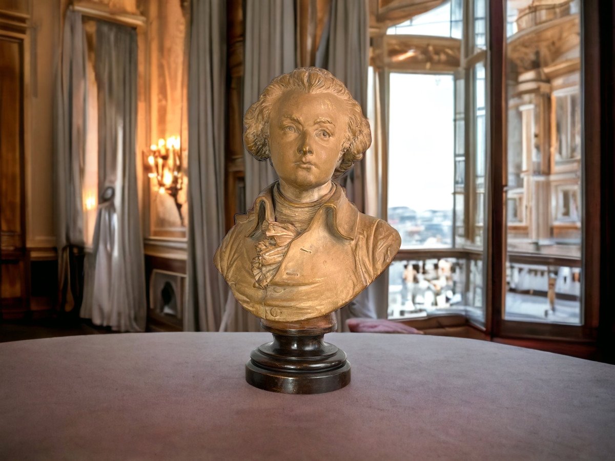 Bust Of Mozart In Terracotta On Piedouche By Carrier Belleuse 1824/1887-photo-4