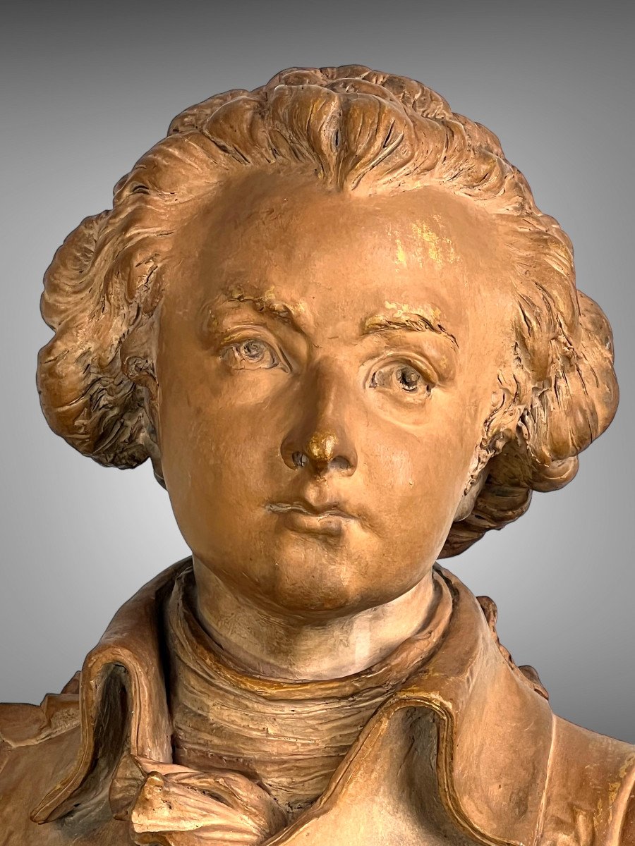 Bust Of Mozart In Terracotta On Piedouche By Carrier Belleuse 1824/1887-photo-5