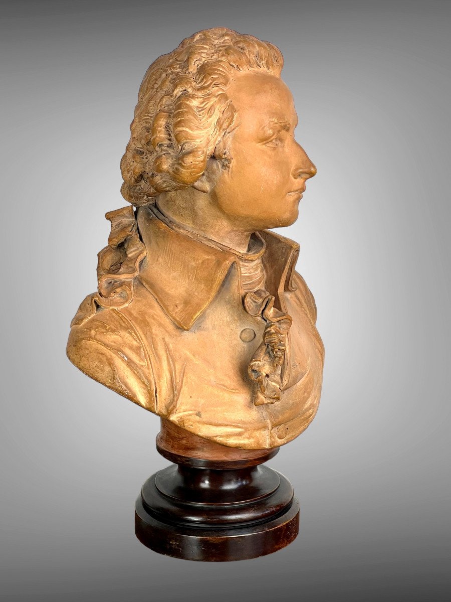 Bust Of Mozart In Terracotta On Piedouche By Carrier Belleuse 1824/1887-photo-6