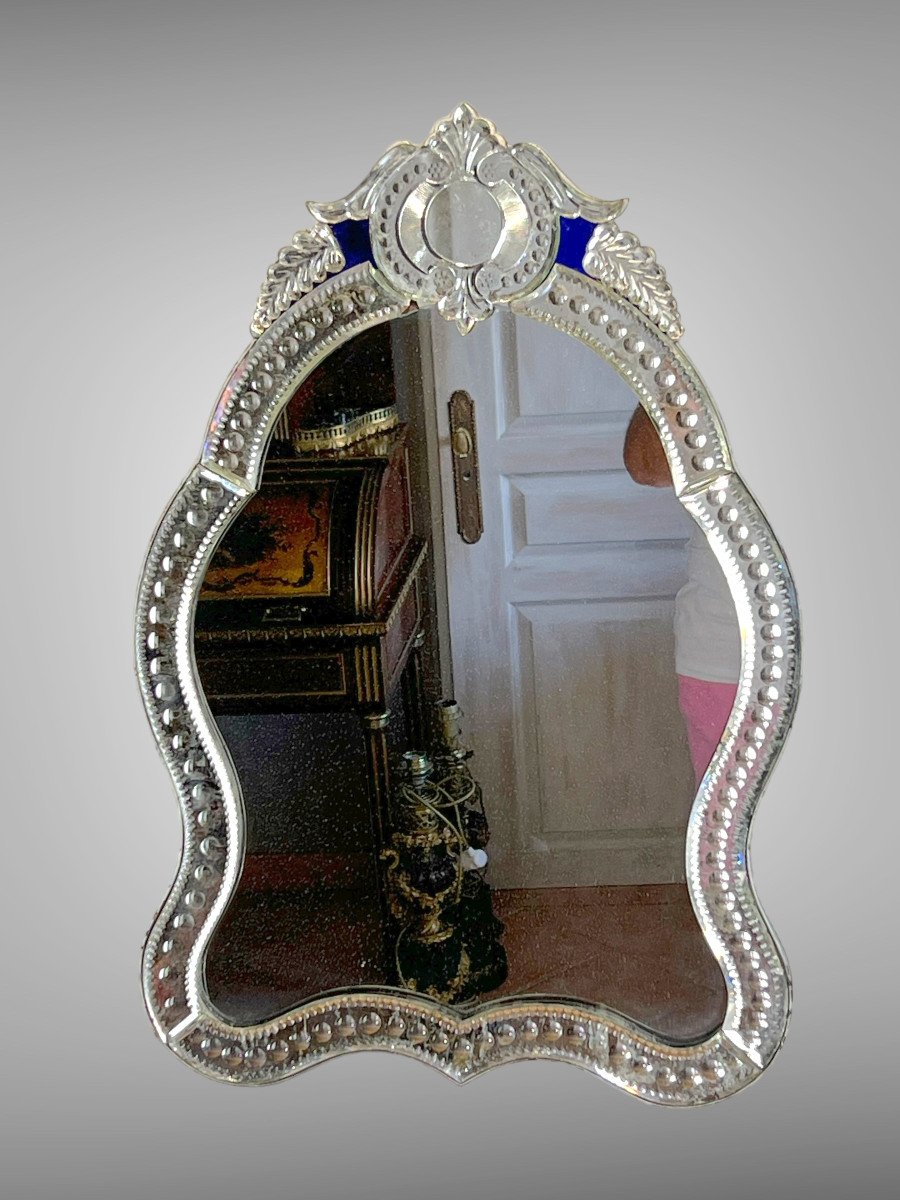 Miroir XIXe A Poser Ou A Suspendre époque Napoléon III Avec Glace Au Mercure-photo-2