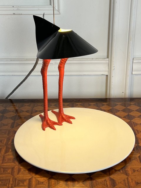 Lamp By Ingo Maurer 1982 Model Bibibibi Limited Edition In Metal / Porcelain-photo-3