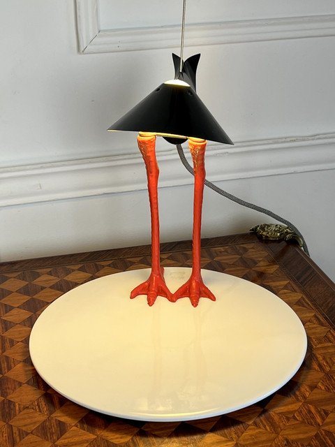 Lamp By Ingo Maurer 1982 Model Bibibibi Limited Edition In Metal / Porcelain-photo-4