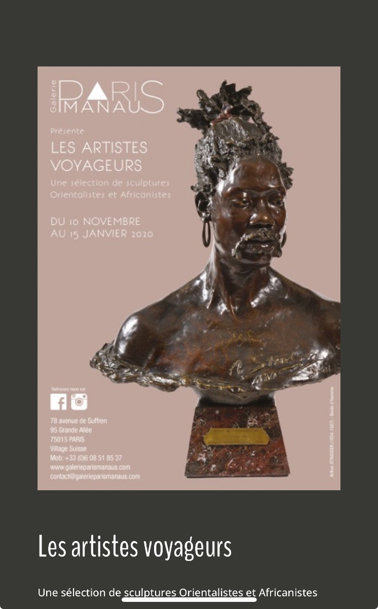 Arthur Strasser 1854/1927 Bust Of Songhai Warrior In Patinated Bronze On Marble-photo-4