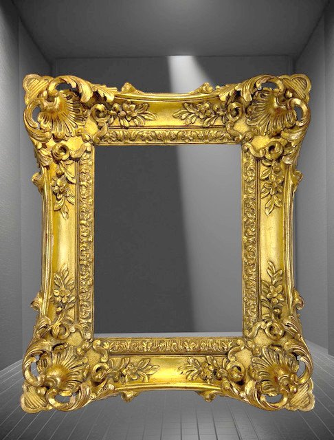19th Century Louis XV Style Frame In Carved And Gilded Oak For Painting 31 Cm X 24cm-photo-2