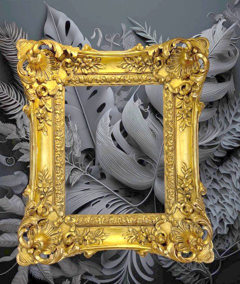 19th Century Louis XV Style Frame In Carved And Gilded Oak For Painting 31 Cm X 24cm-photo-3