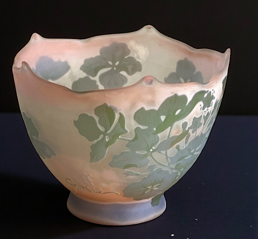 Cup Signed émile Gallé Nancy 1898-1904 Decorated With Flowers Art Nouveau Period-photo-4