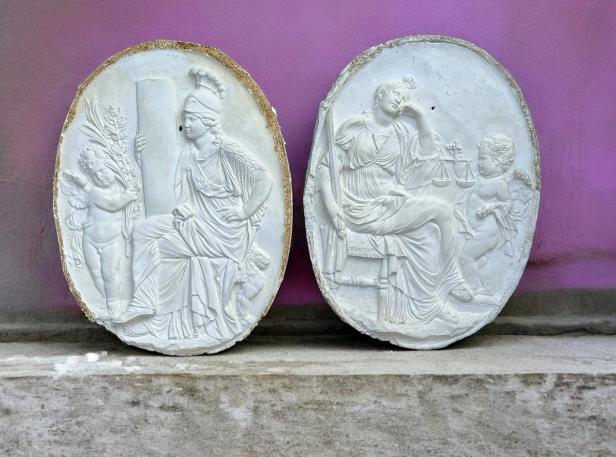 Oval Bas Relief Medallion After The Decor Of The Monument Of The Heart Of Louis XVIII-photo-6
