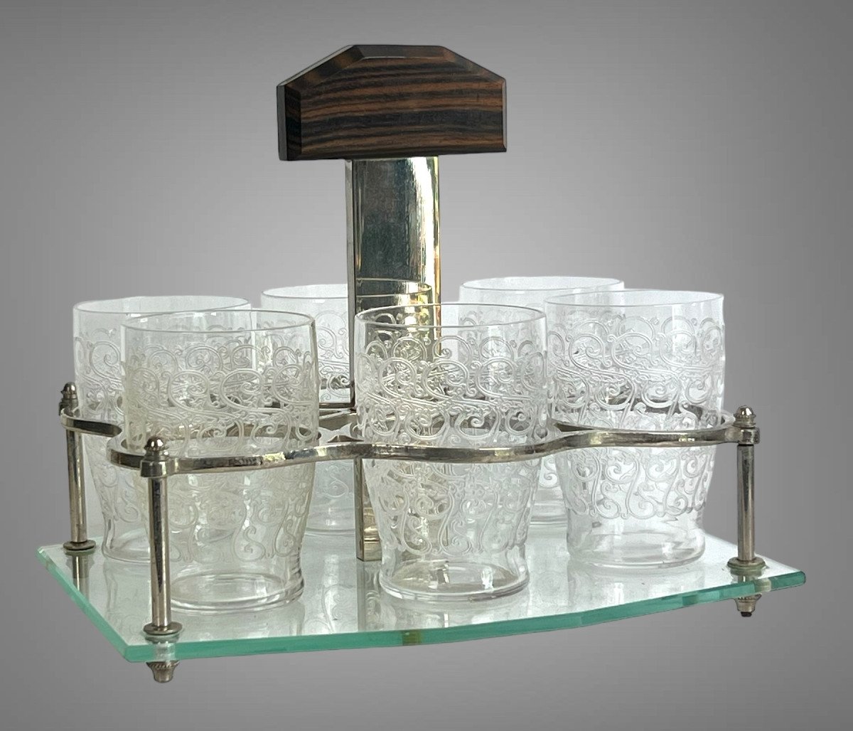 Service A Porto époque Art Déco Avec 6 Verres Baccarat Modele Rohan Gouvieux