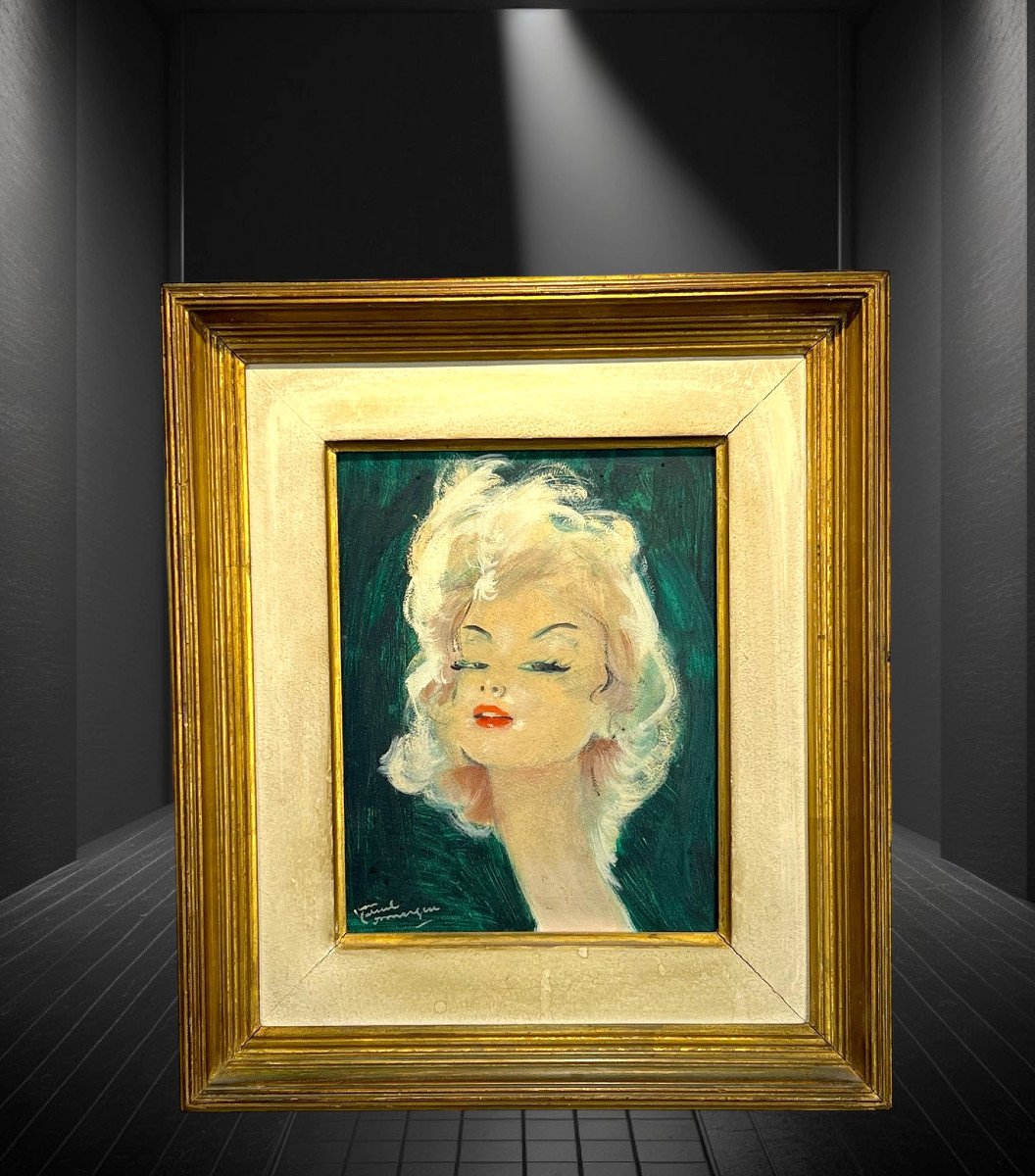 Jean Gabriel Domergue ( 1889-1962 ) Tableau Portrait De Femme " Patricia "-photo-3